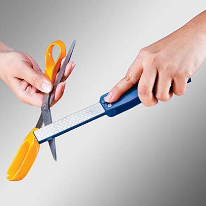 2 Piece Diamond Stone Sharpening Set – Dual-Sided Benchtop & Portable Pocket Sharpener with Coarse & Fine Grit – Genuine Diamond Particles, Anti-Slip Base, and Storage Case – 240021