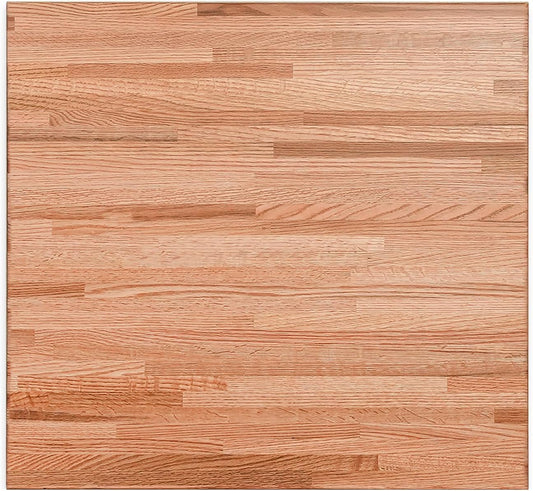 Butcher Block Counter Top, USA Grown Oak Solid Hardwood Countertop, Wood Slabs for Kitchen, Reversible, Both Side Polished, Prefinished with Food-safe Oil, 1.5" Thickness, 18" L x 25" W