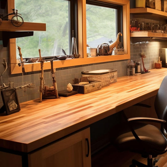 Butcher Block Counter Top, USA Grown Oak Solid Hardwood Countertop, Wood Slabs for Kitchen, Reversible, Both Side Polished, Prefinished with Food-safe Oil, 1.5" Thickness, 18" L x 25" W