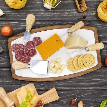Cheese Knife Set,16pcs-set Cheese Knives with Wood Handle Steel Stainless for Charcuterie Board Accessories