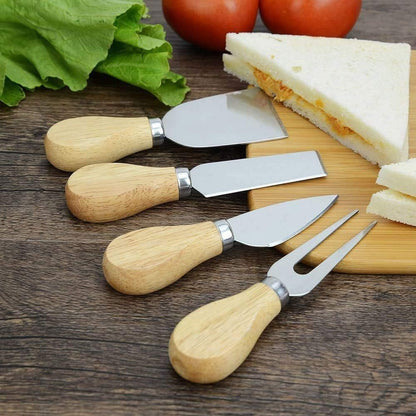 Cheese Knife Set,16pcs-set Cheese Knives with Wood Handle Steel Stainless for Charcuterie Board Accessories