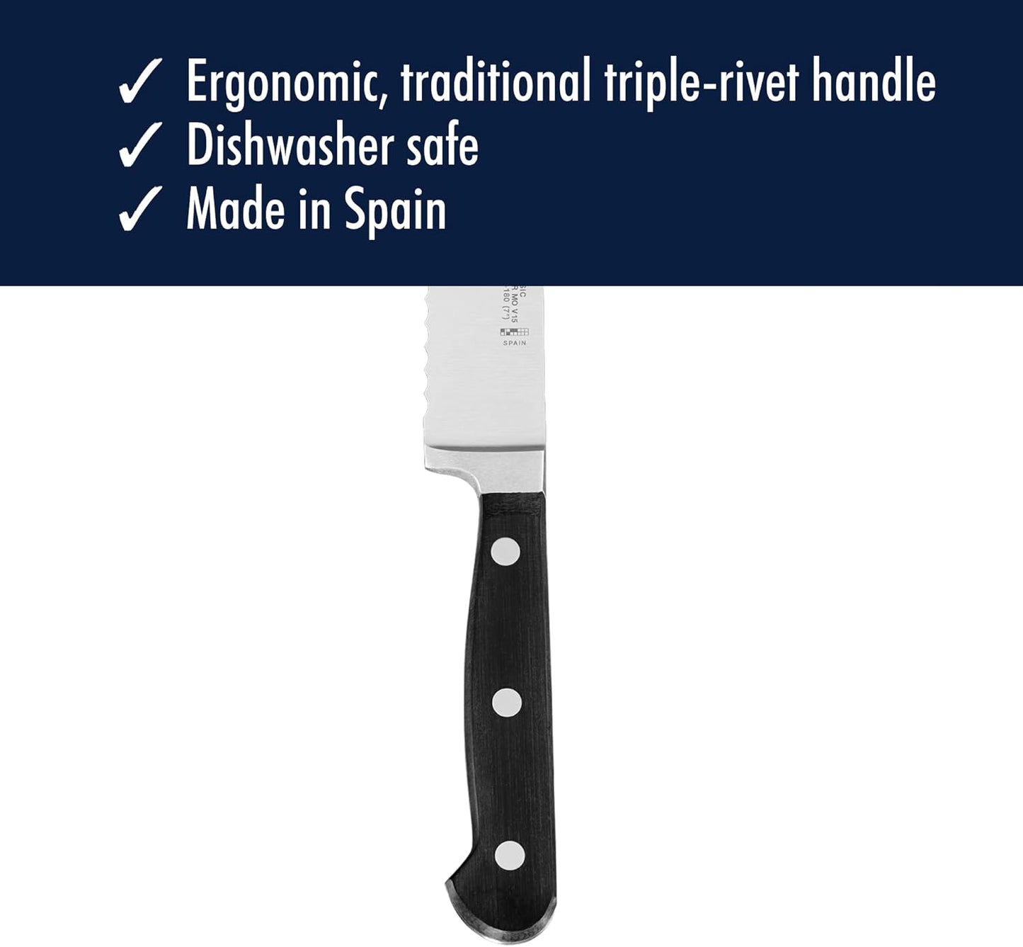 Modernist Razor-Sharp 8-inch Bread Knife, Cake Knife, German Engineered Informed by 100+ Years of Mastery