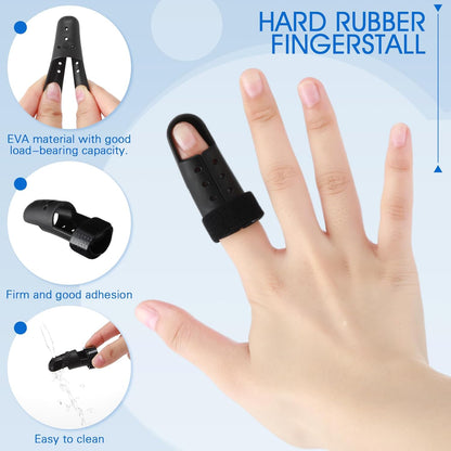 10 Pcs Mallet Finger Splint, 5 Sizes Finger Support Brace Stabilizer Straightener Plastic Fingertip Protectors Arthritis Knuckle Immobilization for Thumb Pinky Middle Index Ring(Beige)