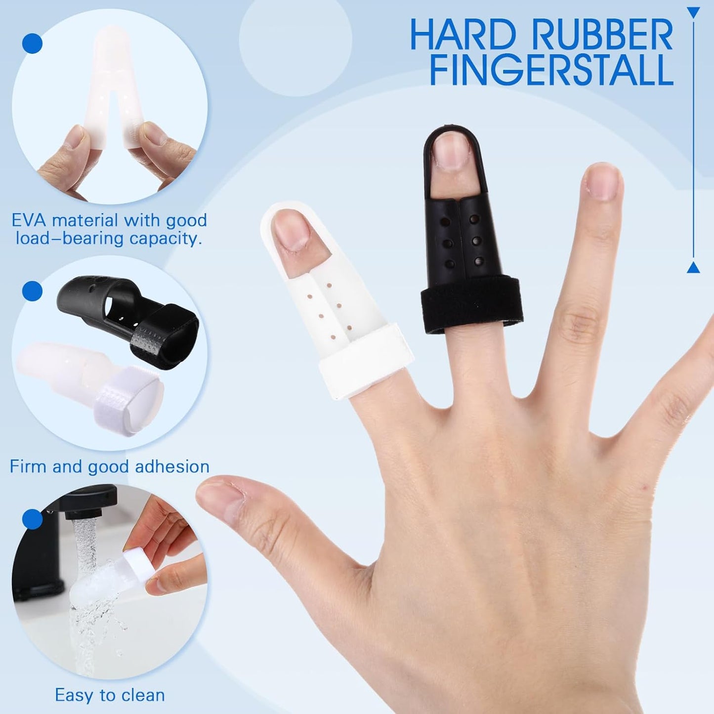10 Pcs Mallet Finger Splint, 5 Sizes Finger Support Brace Stabilizer Straightener Plastic Fingertip Protectors Arthritis Knuckle Immobilization for Thumb Pinky Middle Index Ring(Beige)