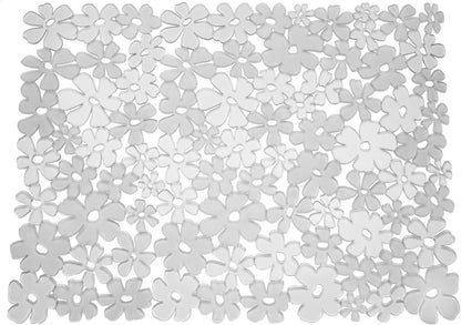 Blumz Floral Sink Protector Mat, 16" x 12.5", Clear | Large, BPA-Free, Flexible PVC Plastic
