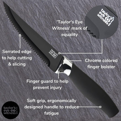Kitchen Knife Gift Set - Brooklyn . Rose Gold Colored Bolsters, Matching Finely Ground Razor Sharp Titanium Coated Blades. Soft Grip Handles. 2yr Peace of Mind