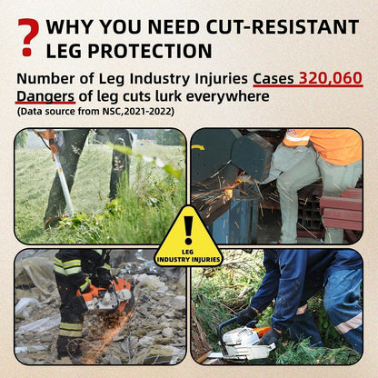 A9 Cut Resistant Leg Sleeves, Triple Secure Fit, 21 Inch, S926 | Doubles as Oversized Arm Guard, Extreme Durability, Longer Coverage, Hi-vis Color, Industrial Safety, Trimming, Farmers Defen