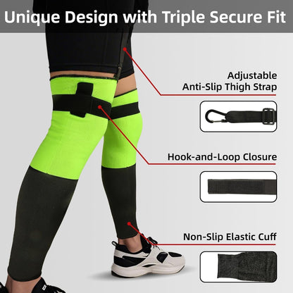 A9 Cut Resistant Leg Sleeves, Triple Secure Fit, 21 Inch, S926 | Doubles as Oversized Arm Guard, Extreme Durability, Longer Coverage, Hi-vis Color, Industrial Safety, Trimming, Farmers Defen
