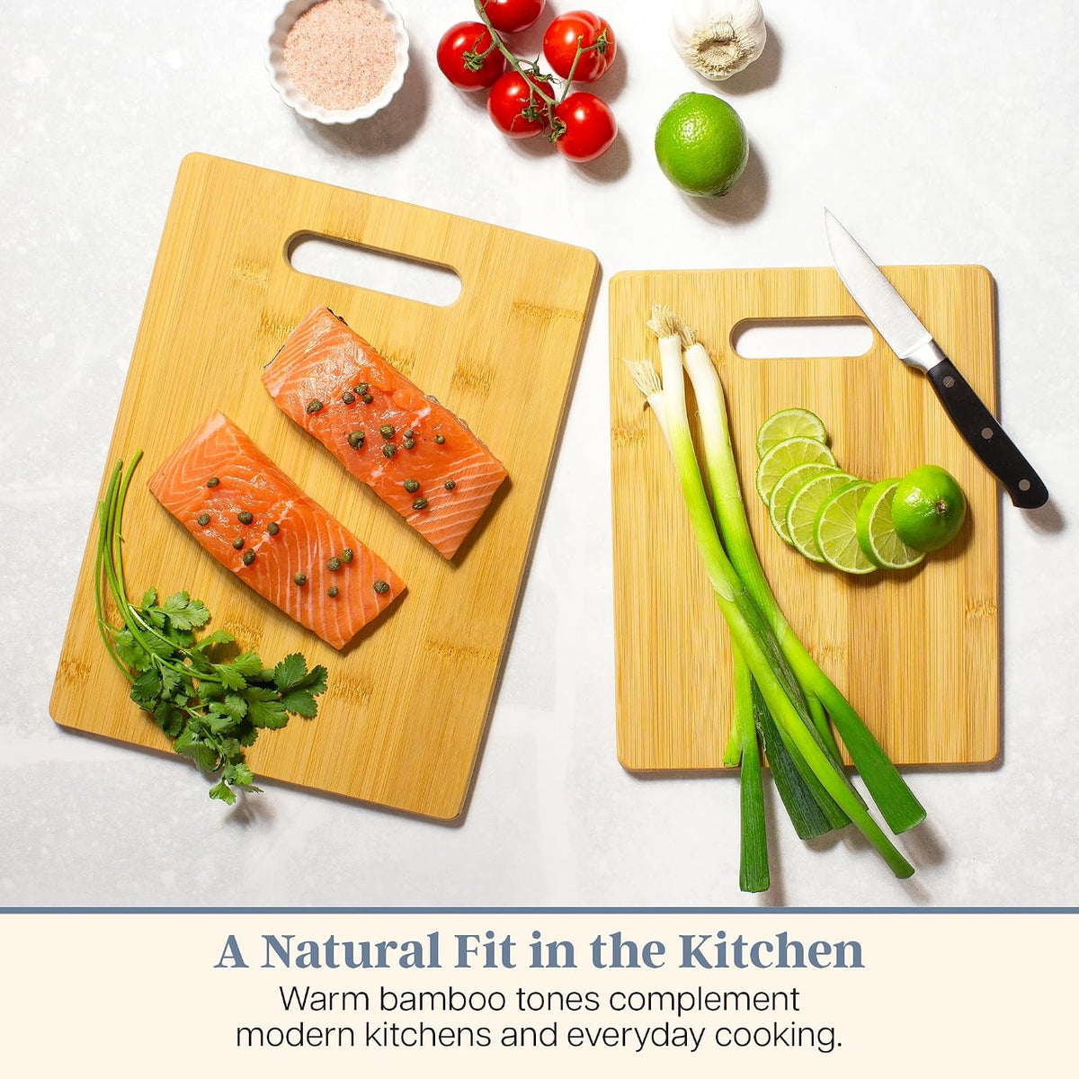 Cutting Board Set, 2 Reversible Cutting Boards for Kitchen