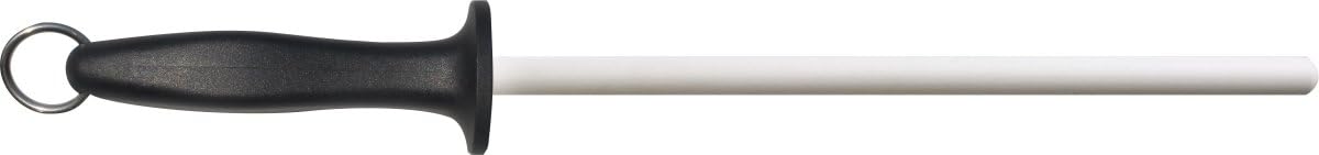Impact Resistant Black Ceramic Finish Knife Sharpener Rod, Knife Honing Rod, knife sharpeners for kitchen knives L 11″ D 0.6”