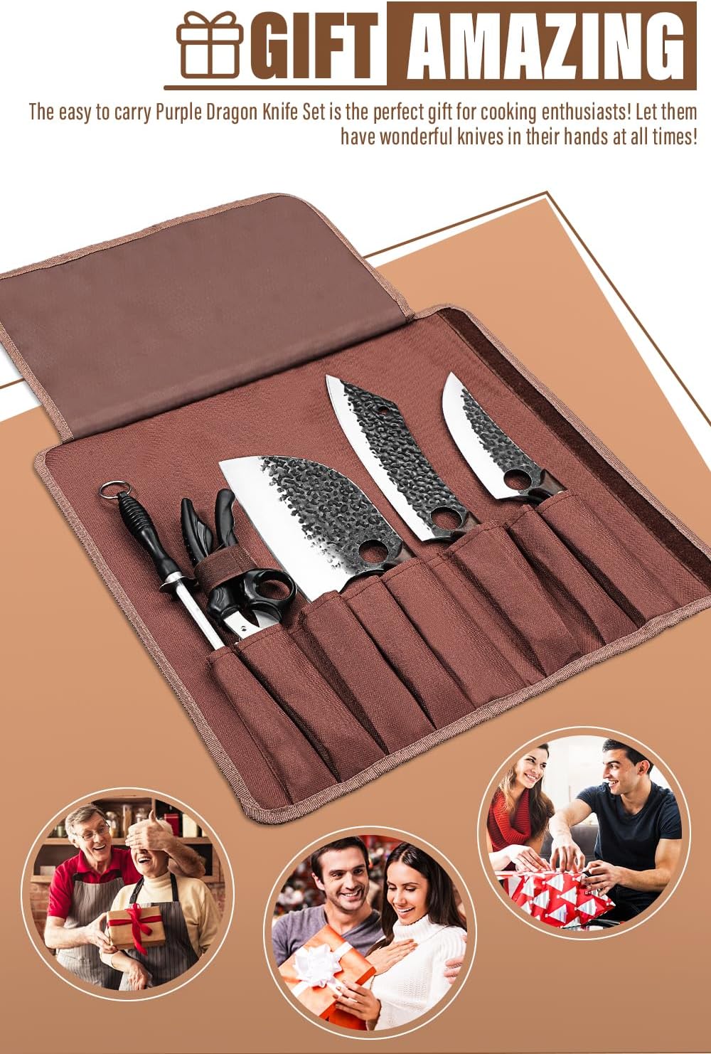 Butcher Knife Set - Chef Knife Set with Bag