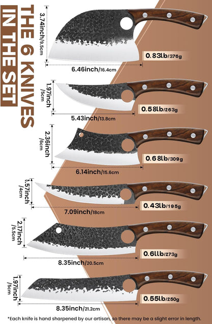 Butcher Knife Set - Chef Knife Set with Bag