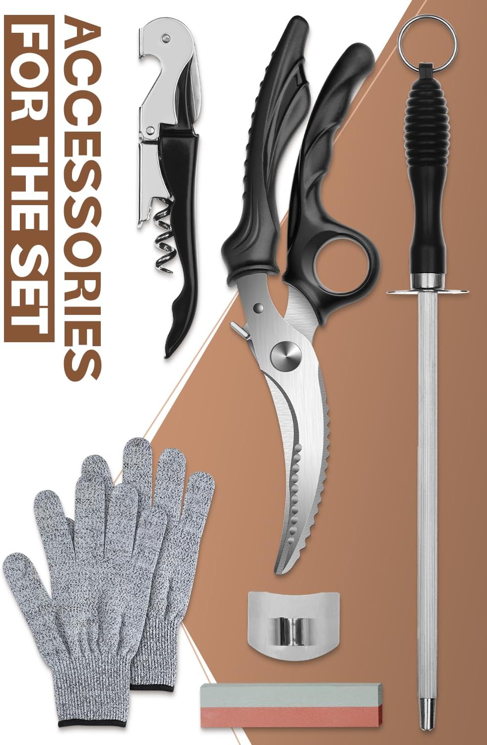 Butcher Knife Set - Chef Knife Set with Bag
