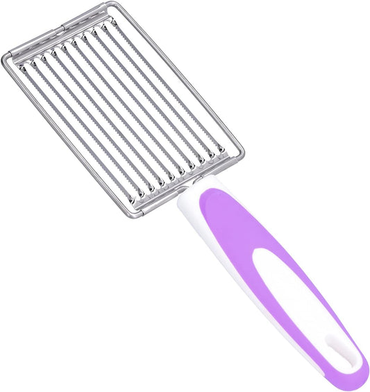 Luncheon Meat Cutter,Stainless Tomato Slicer Fruits Cutter Luncheon Meat Slicer with Handle Cheese Boiled Egg Ham Tomato Serrated Slicing Knife
