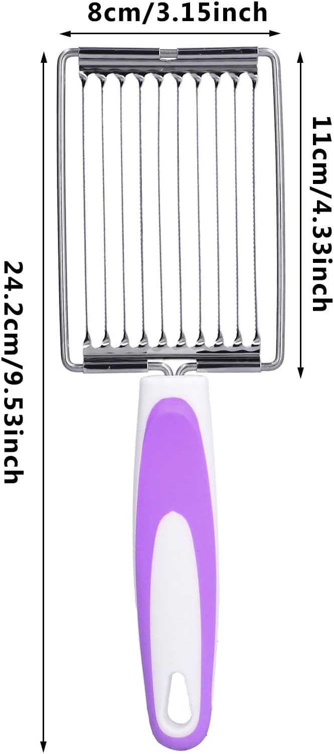 Luncheon Meat Cutter,Stainless Tomato Slicer Fruits Cutter Luncheon Meat Slicer with Handle Cheese Boiled Egg Ham Tomato Serrated Slicing Knife