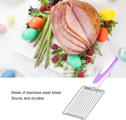 Luncheon Meat Cutter,Stainless Tomato Slicer Fruits Cutter Luncheon Meat Slicer with Handle Cheese Boiled Egg Ham Tomato Serrated Slicing Knife