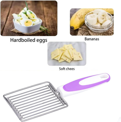 Luncheon Meat Cutter,Stainless Tomato Slicer Fruits Cutter Luncheon Meat Slicer with Handle Cheese Boiled Egg Ham Tomato Serrated Slicing Knife