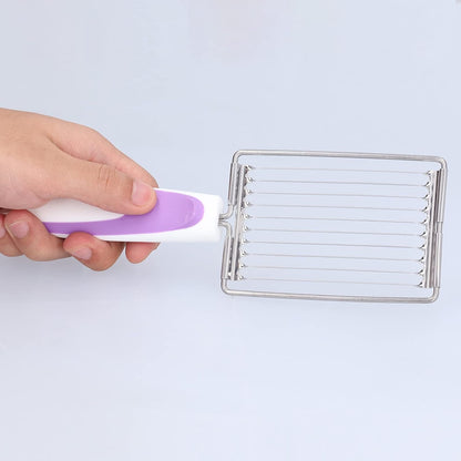 Luncheon Meat Cutter,Stainless Tomato Slicer Fruits Cutter Luncheon Meat Slicer with Handle Cheese Boiled Egg Ham Tomato Serrated Slicing Knife