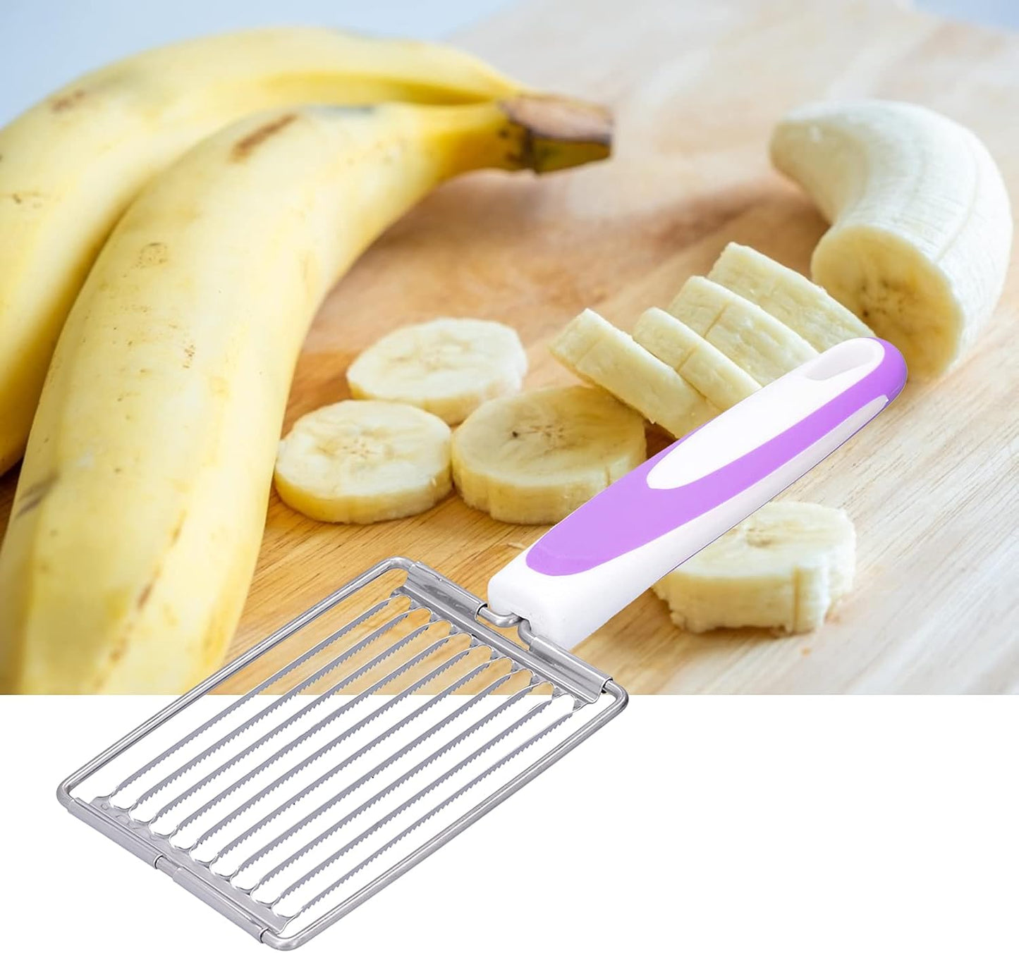 Luncheon Meat Cutter,Stainless Tomato Slicer Fruits Cutter Luncheon Meat Slicer with Handle Cheese Boiled Egg Ham Tomato Serrated Slicing Knife