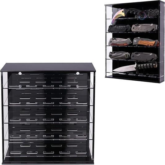 Knife Display Stand, Pocket Knife Display Case for Wall, Pocket Knife Organizer Desktop, Knife Display Case Dispay Daggers,Knife Holder - Not Knife