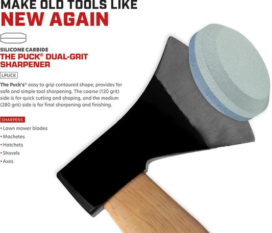 Puck - Dual Grit Multi-Purpose Sharpener - Blade & Tool Sharpener | sharpening-stones
