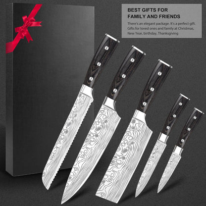 8" Chef Knife,High Carbon Stainless Steel Chef Knife,kitchen knife with Finger Guard and Knife Sharpener,Chef Knife Gift Box for Family and Friends