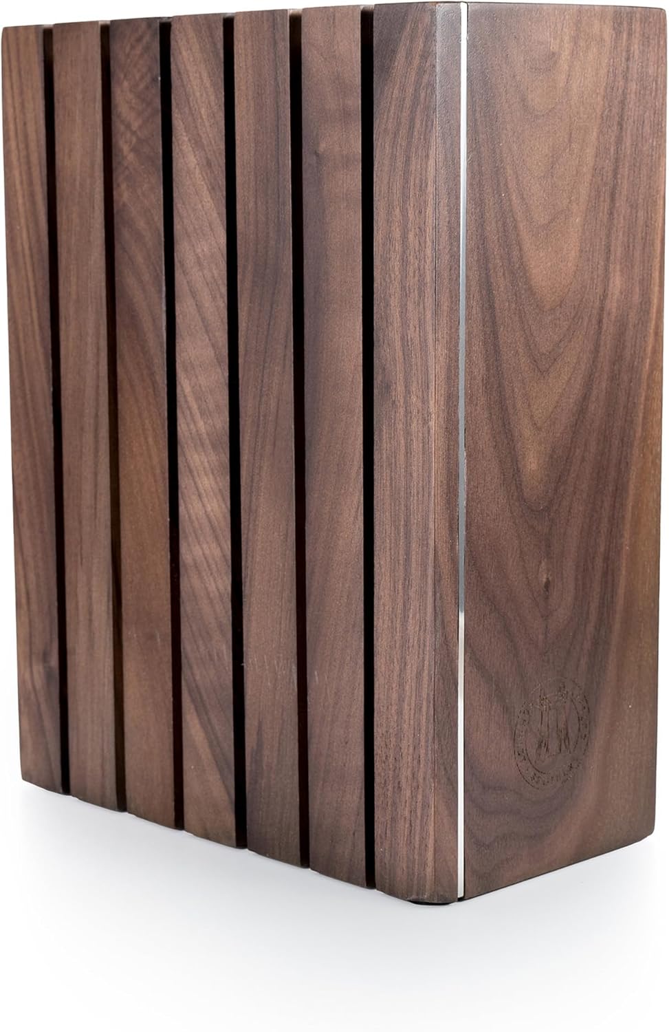 Schmidt Brothers - Black Midtown Magnetic Knife Block, Universal Cutlery Storage For 8-10, Acacia Hardwood and Acrylic Shield
