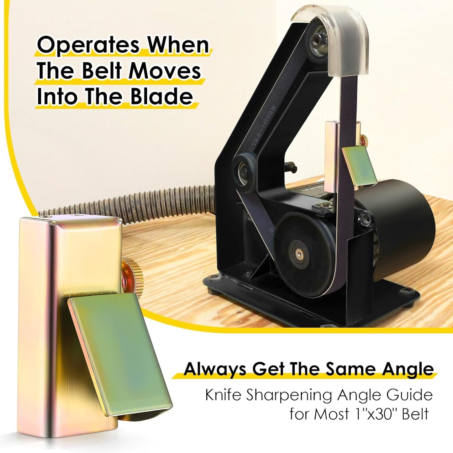 Assorted 12 Pack of 1x30 Sanding Belts, with Adjustable Knife Sharpening Angle Guide for 1 x 30 Belt Sander, Knife Sharpening Jig Angles from 10 to 45