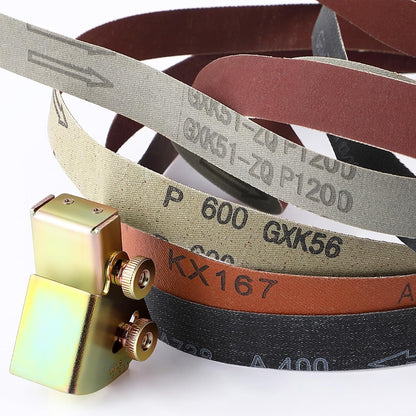 Assorted 12 Pack of 1x30 Sanding Belts, with Adjustable Knife Sharpening Angle Guide for 1 x 30 Belt Sander, Knife Sharpening Jig Angles from 10 to 45