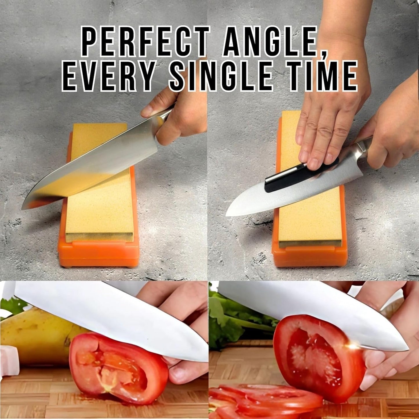 Shapton Kuromaku Whetstone Sharpening Stone Set, Japanese 1000 & 5000 Grit Knife Sharpening Stones with Knife Sharpening Angle Guide for Kitchen & Chef’s Knives