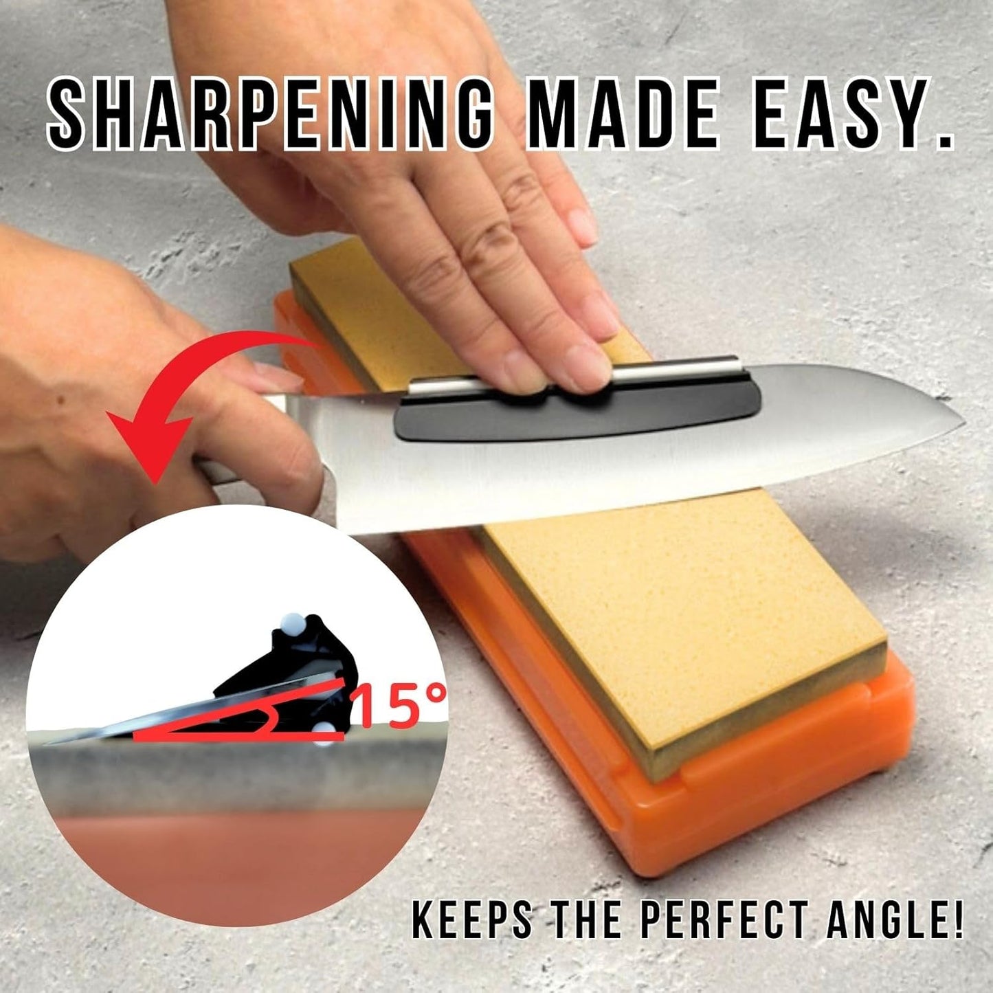Shapton Kuromaku Whetstone Sharpening Stone Set, Japanese 1000 & 5000 Grit Knife Sharpening Stones with Knife Sharpening Angle Guide for Kitchen & Chef’s Knives