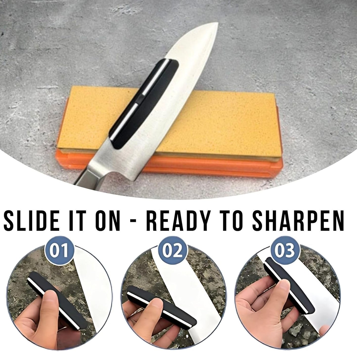 Shapton Kuromaku Whetstone Sharpening Stone Set, Japanese 1000 & 5000 Grit Knife Sharpening Stones with Knife Sharpening Angle Guide for Kitchen & Chef’s Knives