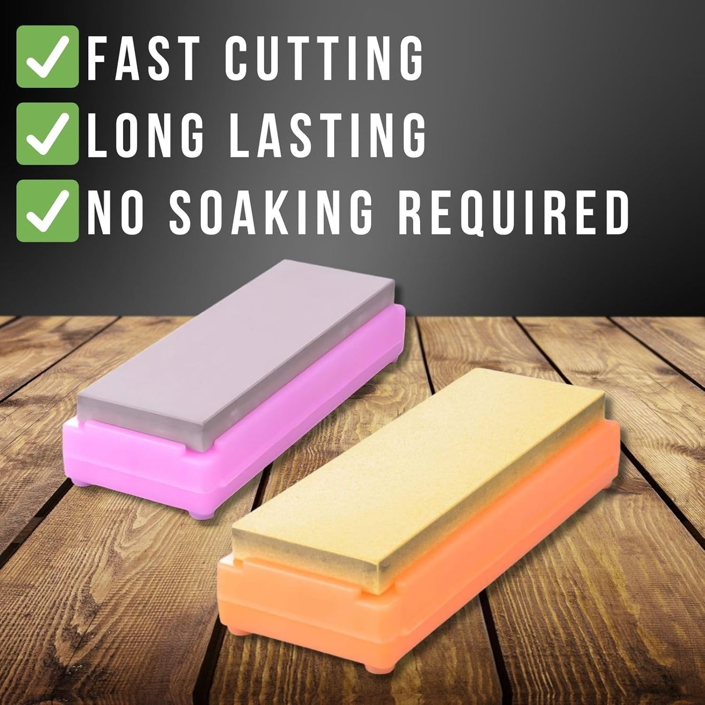 Shapton Kuromaku Whetstone Sharpening Stone Set, Japanese 1000 & 5000 Grit Knife Sharpening Stones with Knife Sharpening Angle Guide for Kitchen & Chef’s Knives
