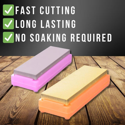 Shapton Kuromaku Whetstone Sharpening Stone Set, Japanese 1000 & 5000 Grit Knife Sharpening Stones with Knife Sharpening Angle Guide for Kitchen & Chef’s Knives