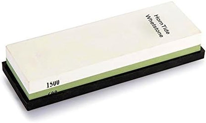 600/1500 Grit Combination Whetstone, 7-Inch Corundum Waterstone, Dual-Sided Knife Sharpening Stone Sharpener