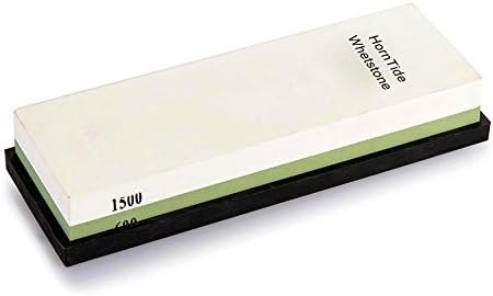 600/1500 Grit Combination Whetstone, 7-Inch Corundum Waterstone, Dual-Sided Knife Sharpening Stone Sharpener