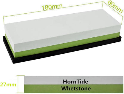 600/1500 Grit Combination Whetstone, 7-Inch Corundum Waterstone, Dual-Sided Knife Sharpening Stone Sharpener