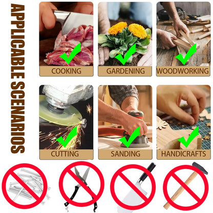 12 PCS Finger Cots Cut Resistant Protector, Finger Covers for Cuts, Gloves Life Extender, Cut Resistant Finger Protectors for Kitchen, Work, Sculpture, Anti-Slip, Reusable
