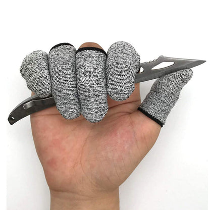 12 PCS Finger Cots Cut Resistant Protector, Finger Covers for Cuts, Gloves Life Extender, Cut Resistant Finger Protectors for Kitchen, Work, Sculpture, Anti-Slip, Reusable