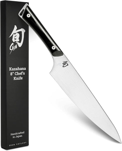 Kazahana 8" Chef’s Knife, Handcrafted Japanese Kitchen Knife, AUS10A Stainless Steel Blade, Pakkawood Handle, Gyuto-Style Chef Tool for Professional and Home Chefs | Handcrafted Japanese Kitchen Knife, AUS10A Stainless Steel Blade, Pakkawood Handle