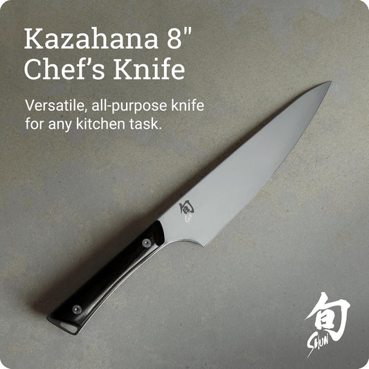 Kazahana 8" Chef’s Knife, Handcrafted Japanese Kitchen Knife, AUS10A Stainless Steel Blade, Pakkawood Handle, Gyuto-Style Chef Tool for Professional and Home Chefs | Handcrafted Japanese Kitchen Knife, AUS10A Stainless Steel Blade, Pakkawood Handle