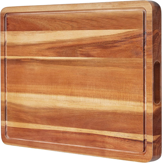 24 x 18 Inch XXL Countertop Cutting Boards - Extra Large Chopping Board for Kitchen - Meat Cutting Board for BBQ - Turkey Carving Board - Extra Large Charcuterie Board with Handles, Juice Groove