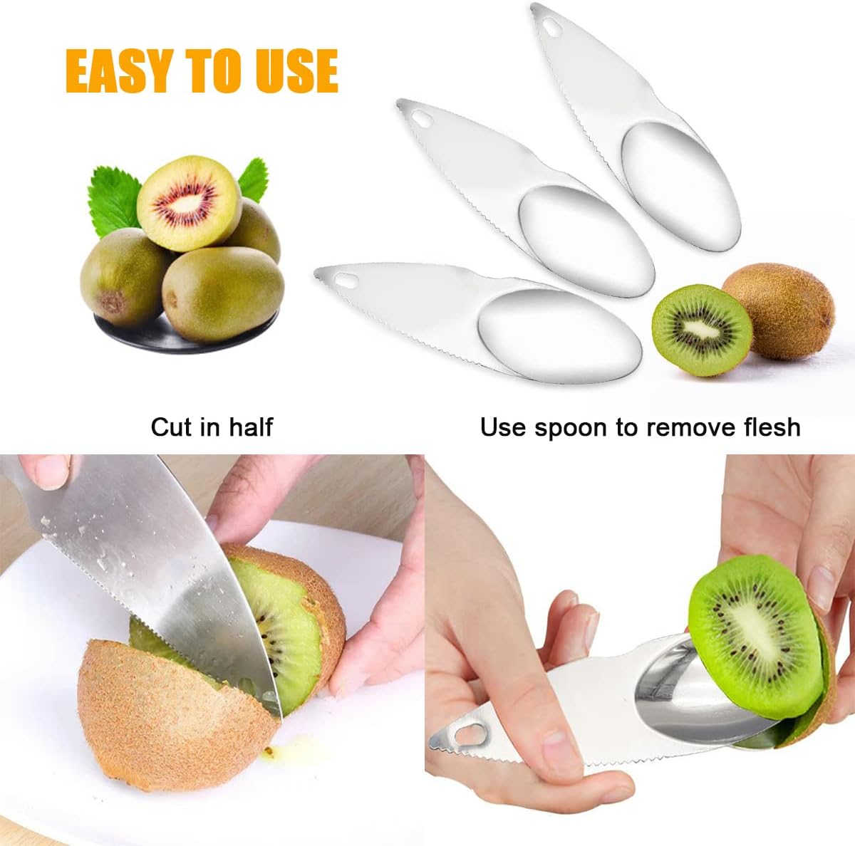 Mango Kiwi Slicer Cutter Peeler Corer Tool | Slicer,Mango and Kiwi Splitter Divider Cuber Corer Remover,Watermelon Cutter Tool,Kitchen Tools for Making Fruit Salad