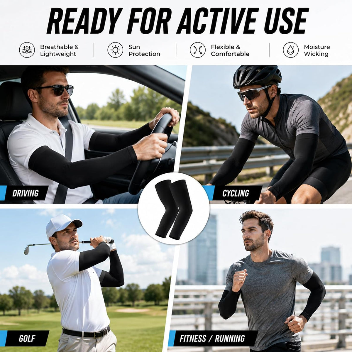 Arm sleeves for men Woman,Cooling UV Sun Protection sleeves to cover arms for women arm sleeve Outdoor Sports