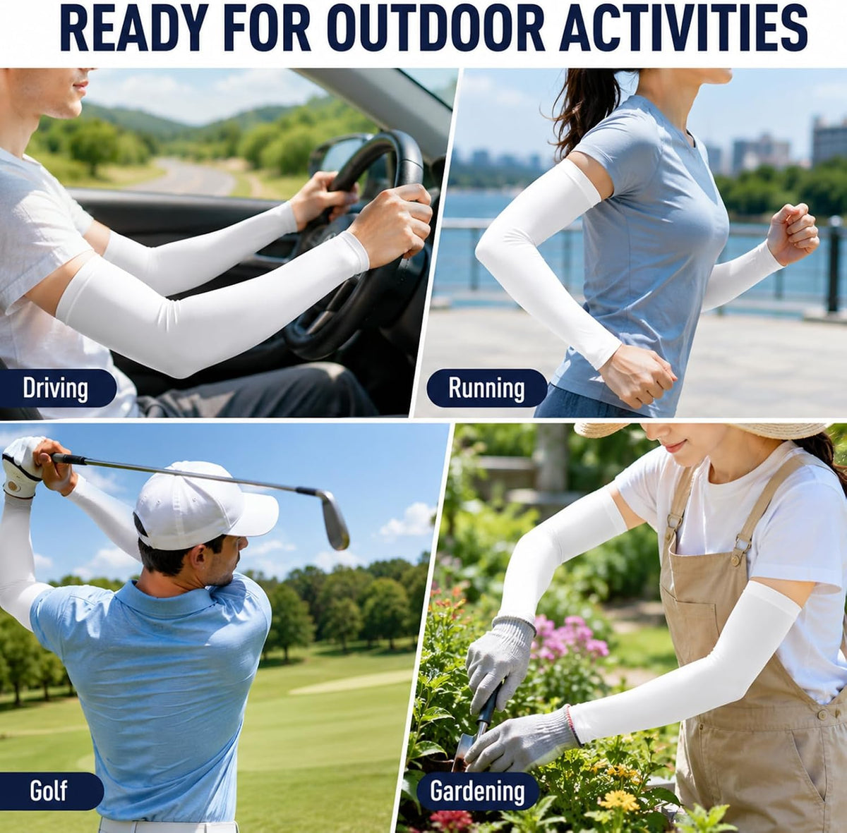 Arm sleeves for men Woman,Cooling UV Sun Protection sleeves to cover arms for women arm sleeve Outdoor Sports