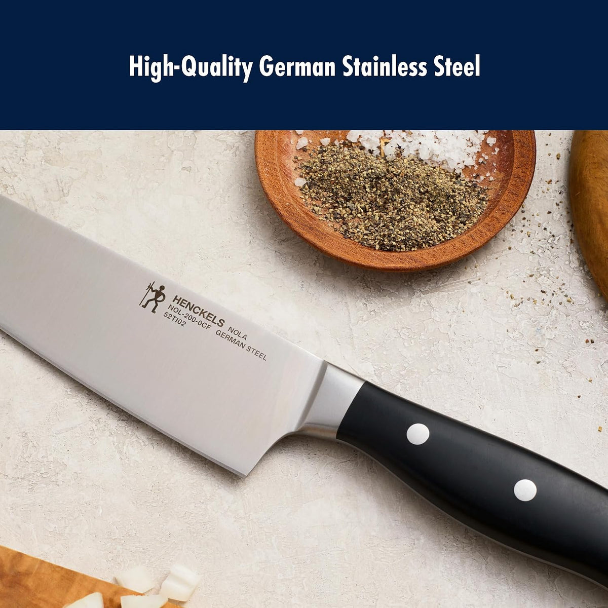 x EMERIL Lagasse The Nola Collection Razor-Sharp German 8-inch Chef's Knife,Made in Company-Owned German Factory with Special Formula Steel perfected for almost 300 Years, Dishwasher Safe