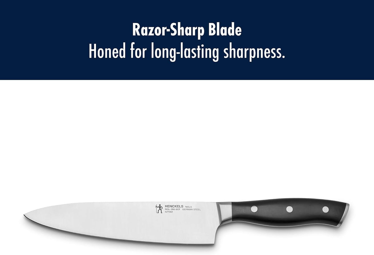 x EMERIL Lagasse The Nola Collection Razor-Sharp German 8-inch Chef's Knife,Made in Company-Owned German Factory with Special Formula Steel perfected for almost 300 Years, Dishwasher Safe