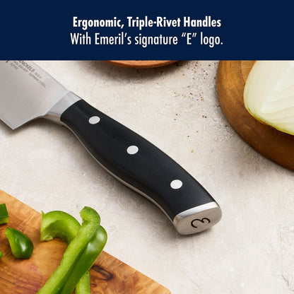 x EMERIL Lagasse The Nola Collection Razor-Sharp German 8-inch Chef's Knife,Made in Company-Owned German Factory with Special Formula Steel perfected for almost 300 Years, Dishwasher Safe