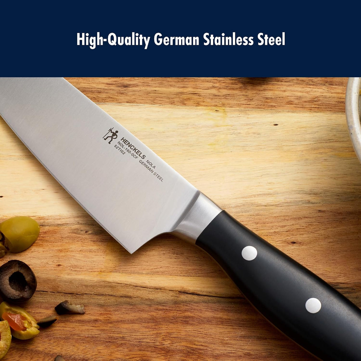 x EMERIL Lagasse The Nola Collection Razor-Sharp German 8-inch Chef's Knife,Made in Company-Owned German Factory with Special Formula Steel perfected for almost 300 Years, Dishwasher Safe