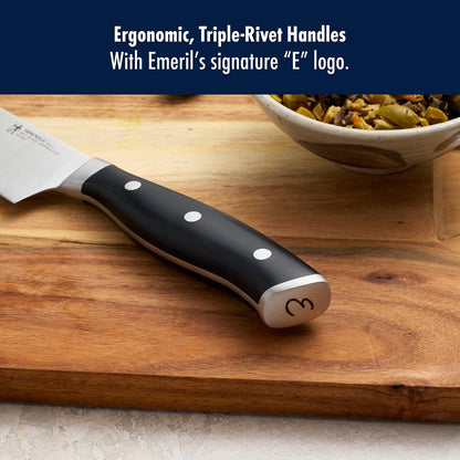 x EMERIL Lagasse The Nola Collection Razor-Sharp German 8-inch Chef's Knife,Made in Company-Owned German Factory with Special Formula Steel perfected for almost 300 Years, Dishwasher Safe